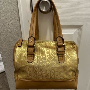 Metallic gold Calvin Klein Purse